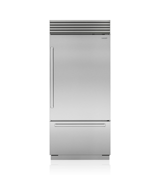Sub-Zero 91 CM Classic Over-and-Under Refrigerator/Freezer with Internal Dispenser ICBCL3650UID/S