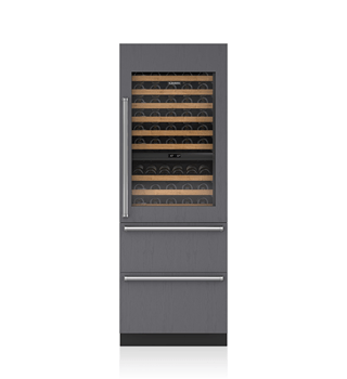 Sub-Zero Legacy Model - 76 CM Designer Wine Storage with Refrigerator Drawers - Panel Ready ICBIW-30R