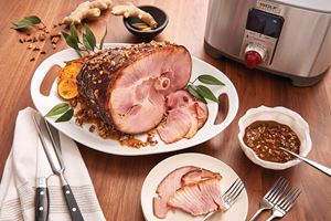 Spiced Ham with Bourbon Brown Mustard and Praline Glaze