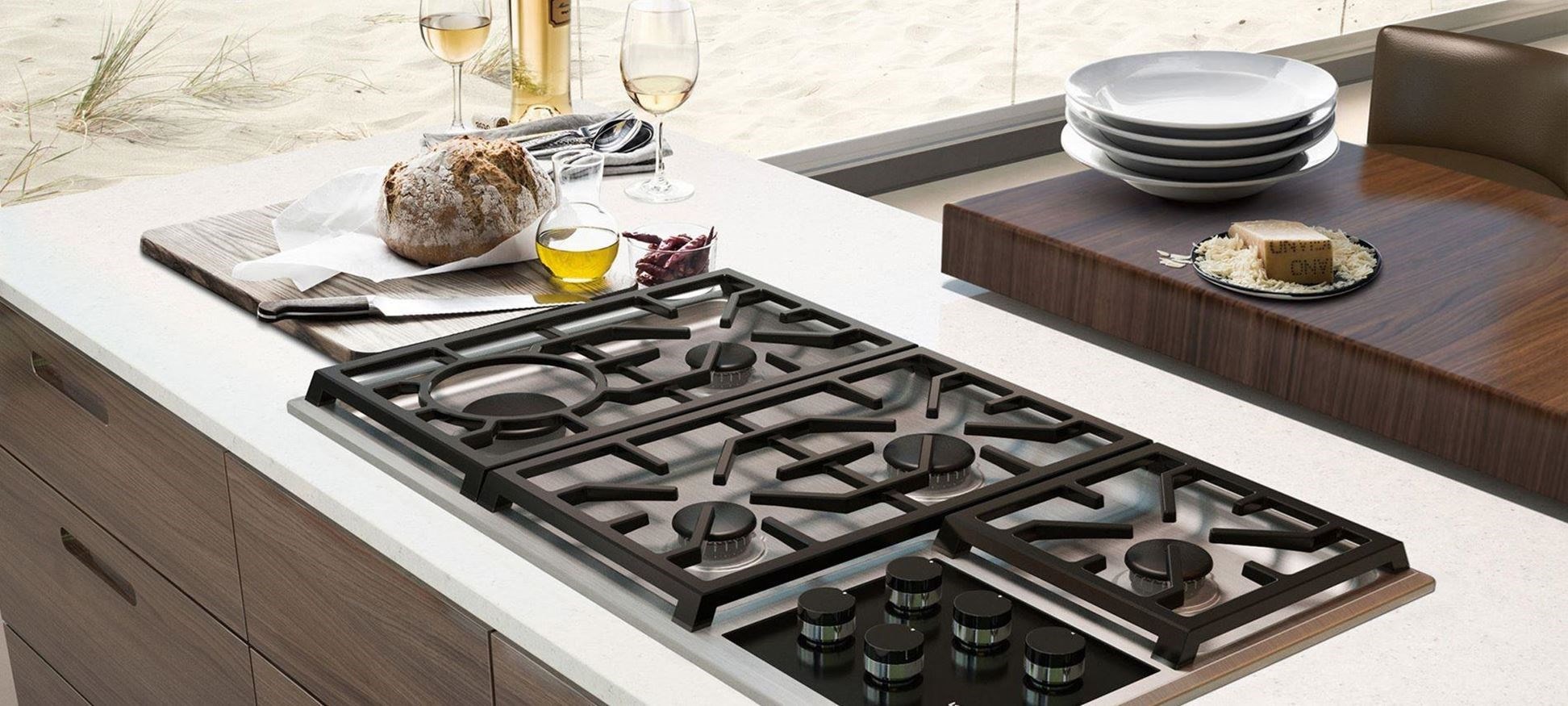 91 CM TRANSITIONAL GAS COOKTOP - 5 BURNERS