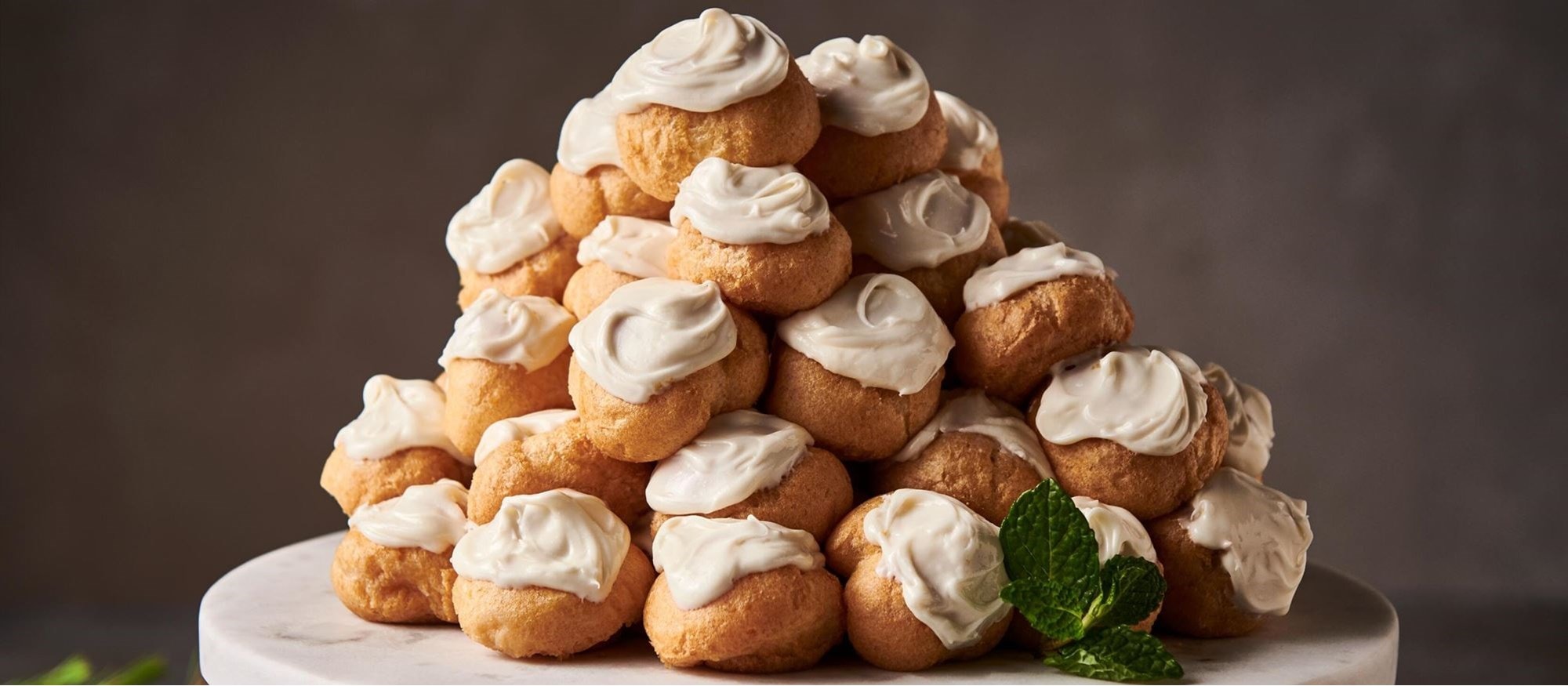 Easy and delicious Profiteroles with White Chocolate Ganache recipe using the Full Range Mode setting of your Wolf Oven