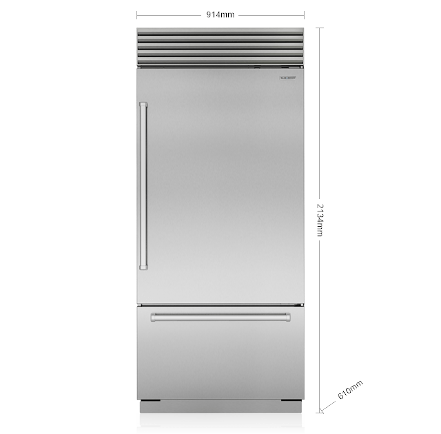 SubZero 91 cm Classic OverandUnder Refrigerator Freezer