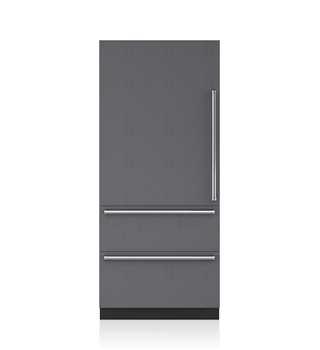 Sub-Zero 91 CM Designer Over-and-Under Refrigerator/Freezer with Internal Dispenser and Ice Maker - Panel Ready ICBDET3650CIID