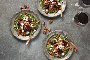 Roasted Beet and Wheat Berry Salad with Walnut Vinaigrette