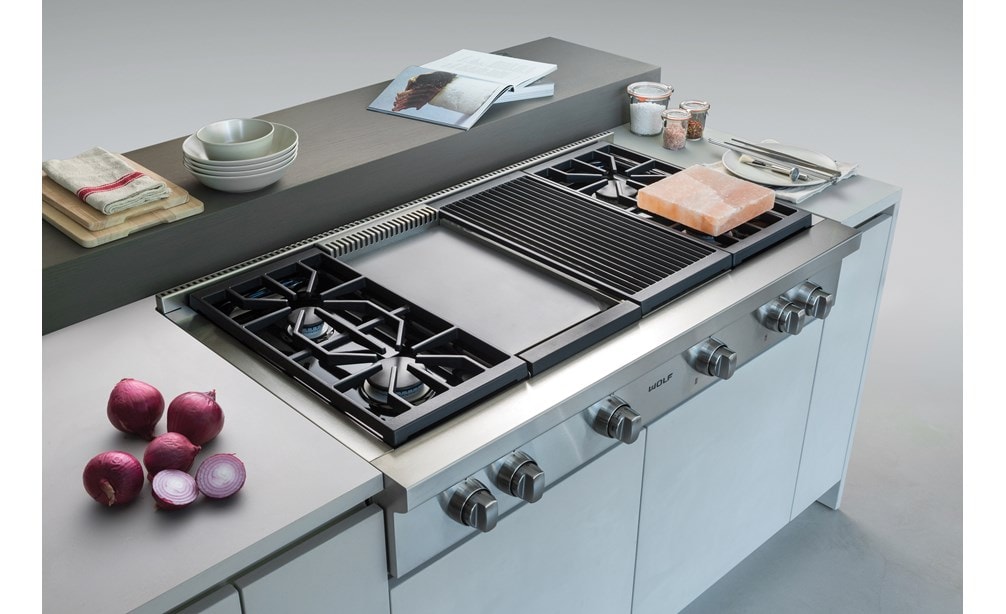 122 cm Sealed Burner Rangetop 4 Burners, Infrared Chargrill and
