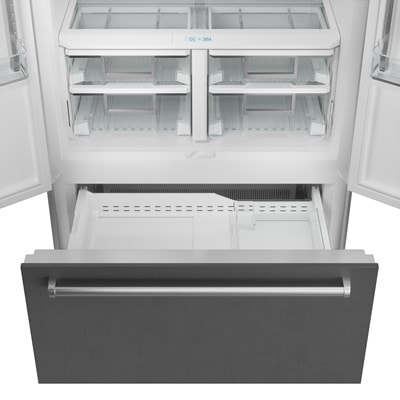 42-inch French Door freezer open and empty 