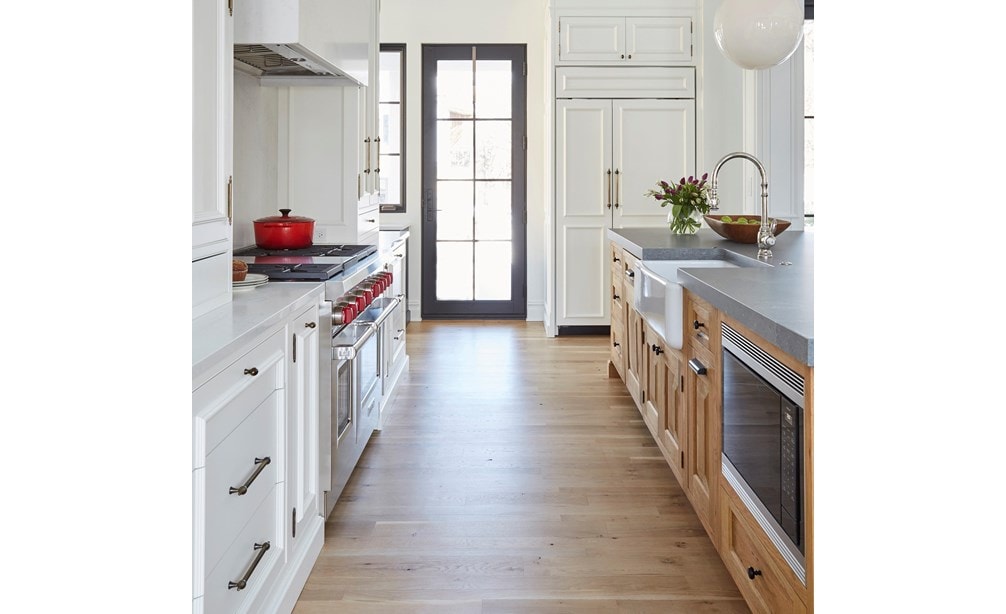 Wolf 48" Gas Range with Griddle in Forest Kitchen by Dan McFadden.