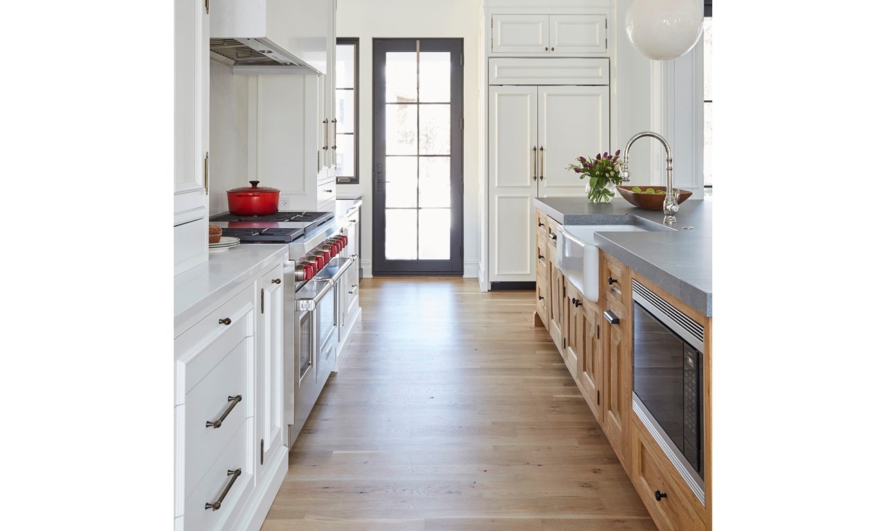 Wolf 48" Gas Range with Griddle in Forest Kitchen by Dan McFadden.