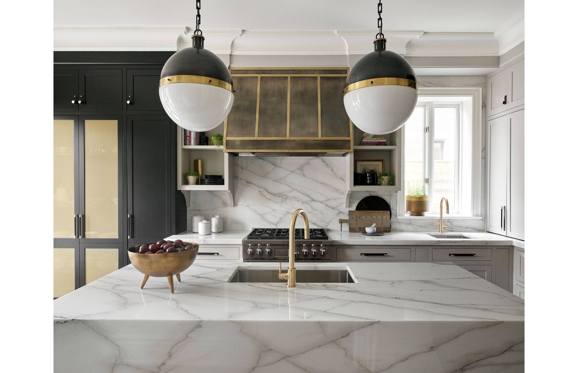 Sub-Zero, Wolf, and Cove KDC Finalist The Roxborough featuring IT-36CI 36" Over-and-Under Refrigerator/Freezer with Ice Maker and DF366 36" - 6 Burners