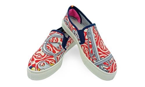 Designer scarfs transformed into designer shoes | Respoke Arcadio Hermes Sneaker