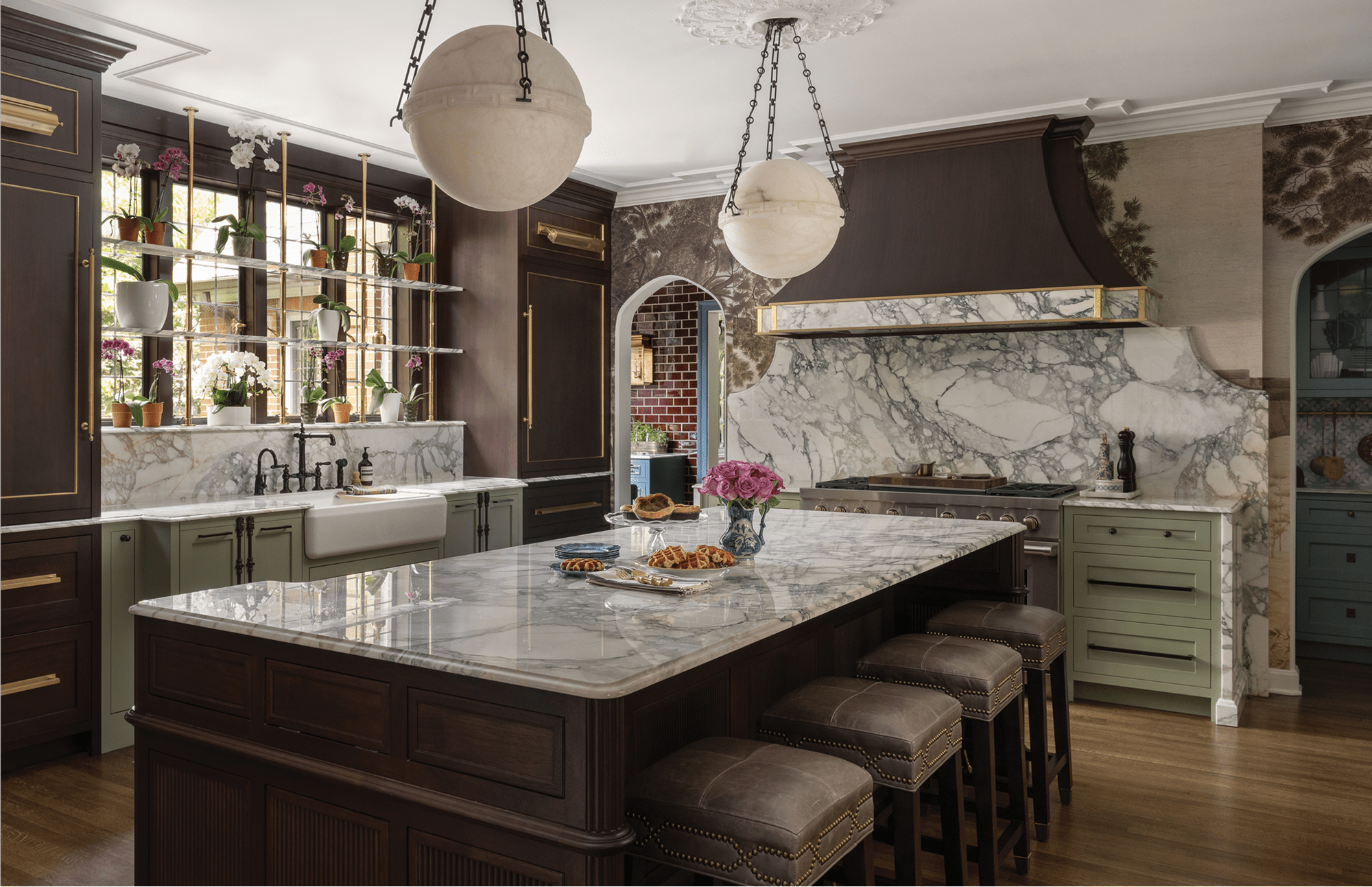 A home's long history is the focus of this bold design by Indianapolis-based designer Tiffany Skilling.