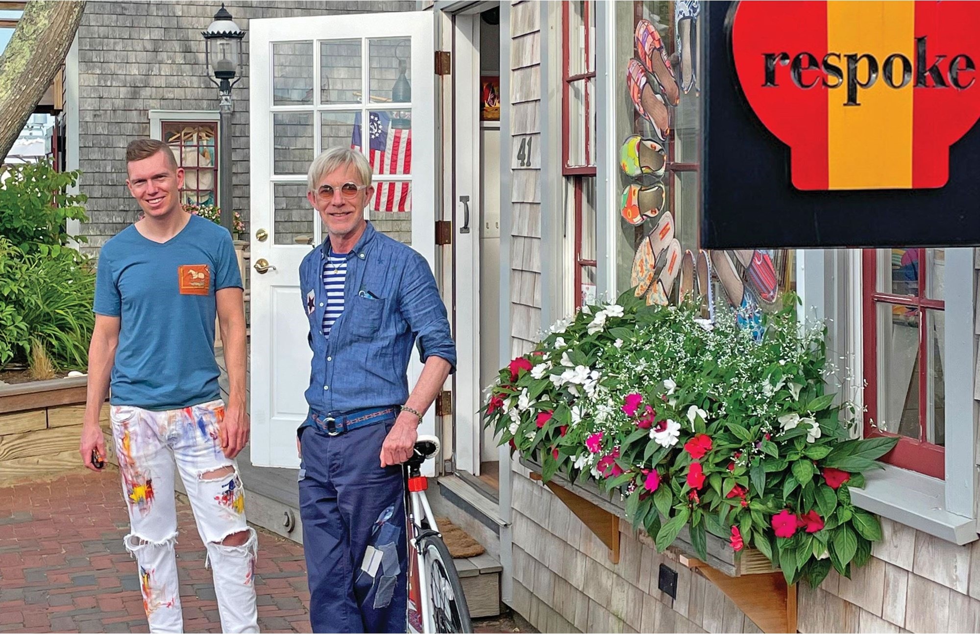 Michael Tonello and his husband, Juan Canal upcycle luxury scarves into distinctive and in-demand shoes.