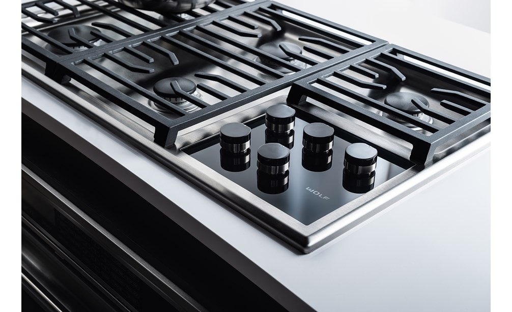Visit a Sub-Zero, Wolf and Cove showroom and turn on a gas cooktop and see our patented dual-stacked, sealed burners in action