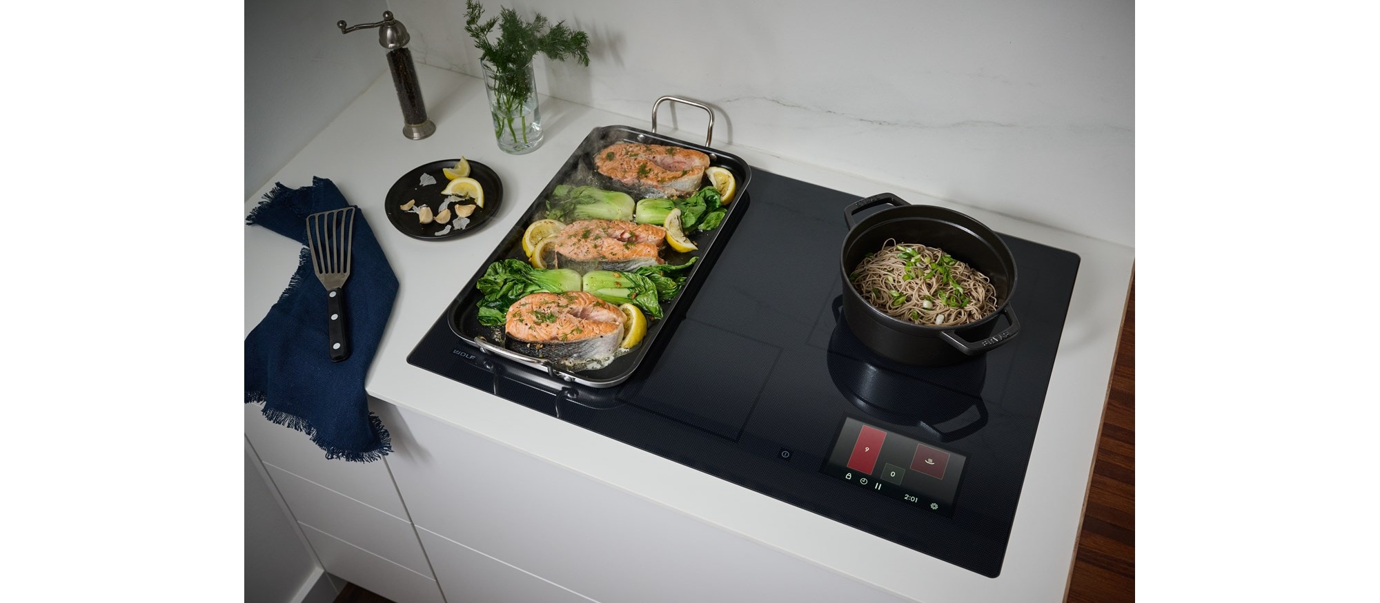  Cooking full meal on 76 cm Induction Cooktop 