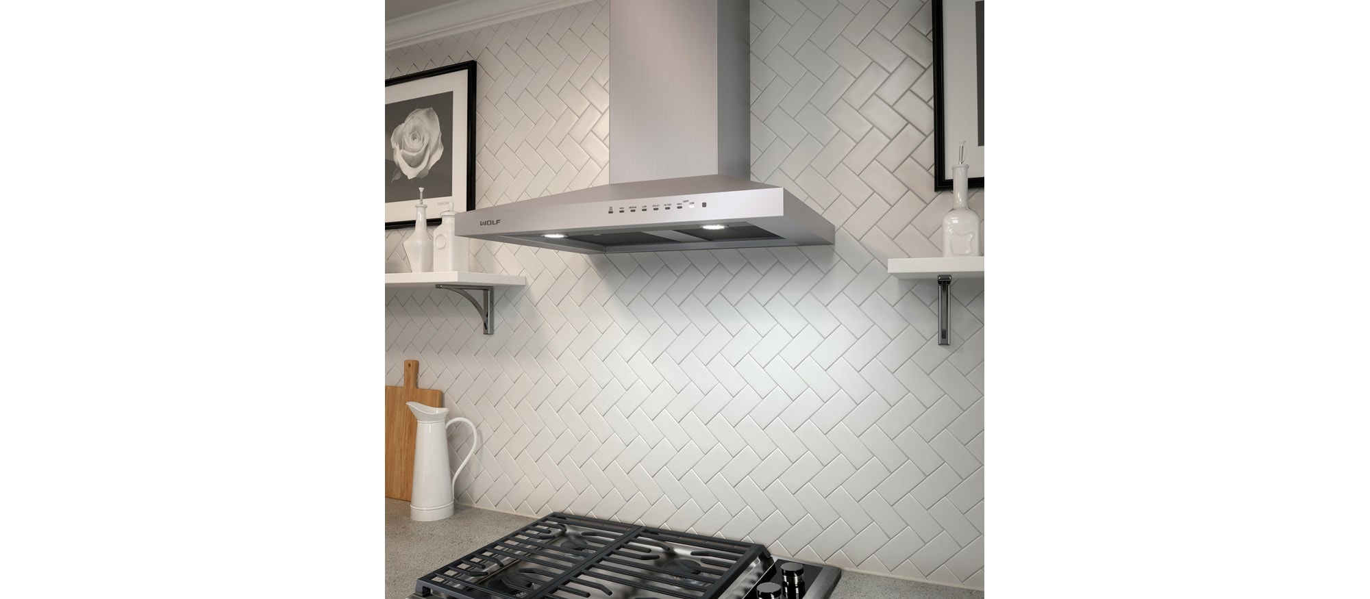 Wolf 30" Cooktop Wall Hood - Stainless (VW30S)