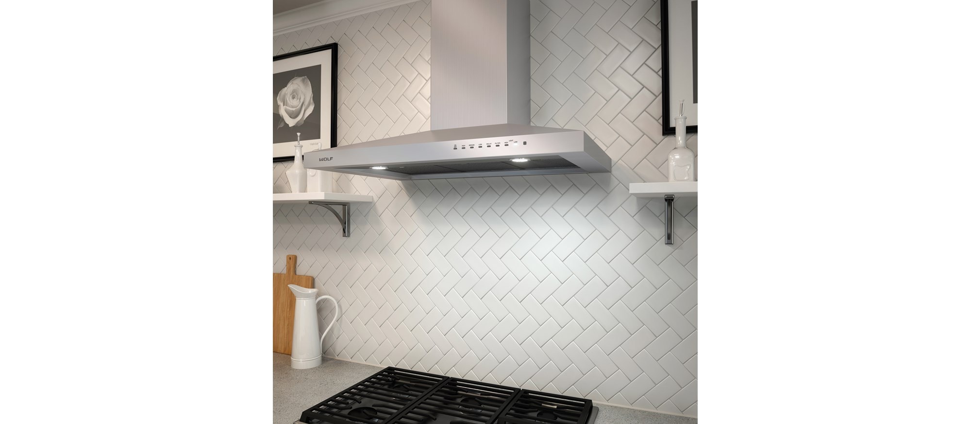 Wolf 36" Cooktop Wall Hood - Stainless (VW36S)