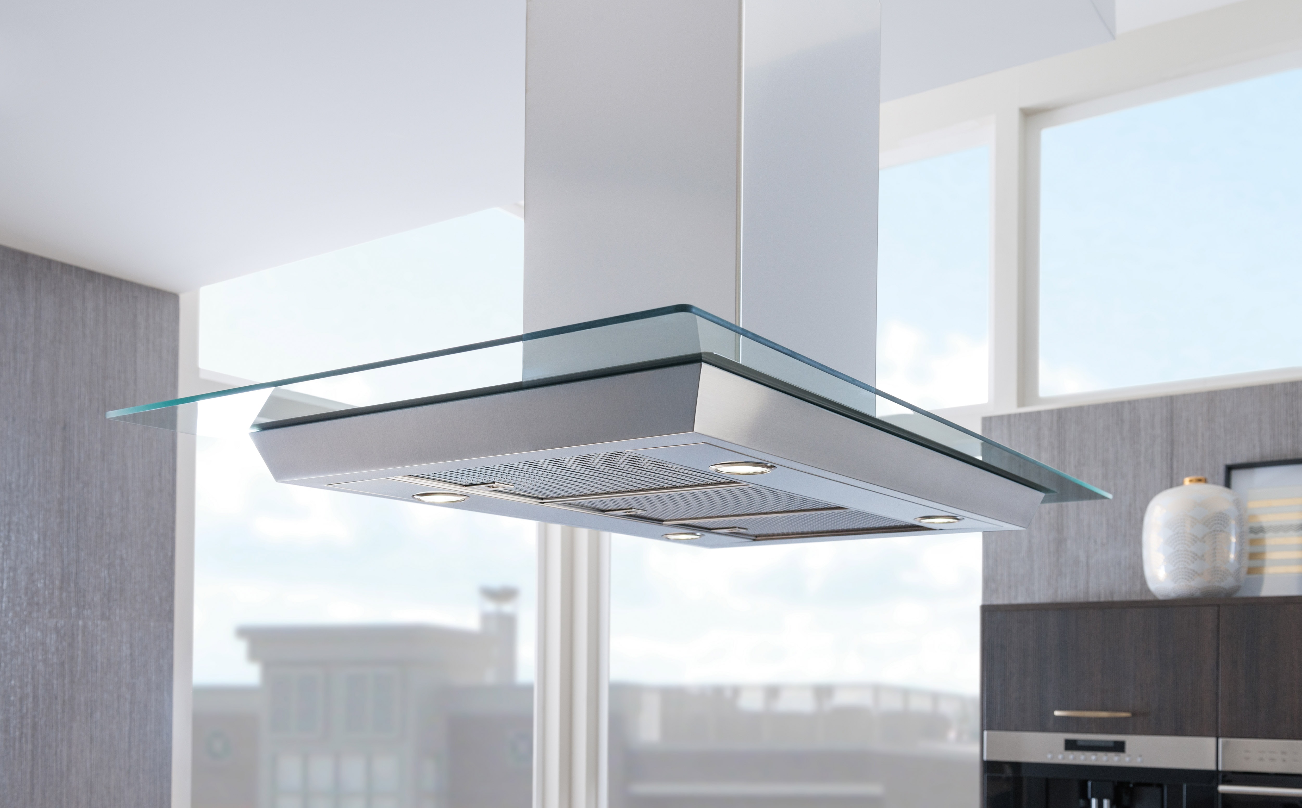 Wolf 45" Cooktop Island Hood - Glass (VI45G)