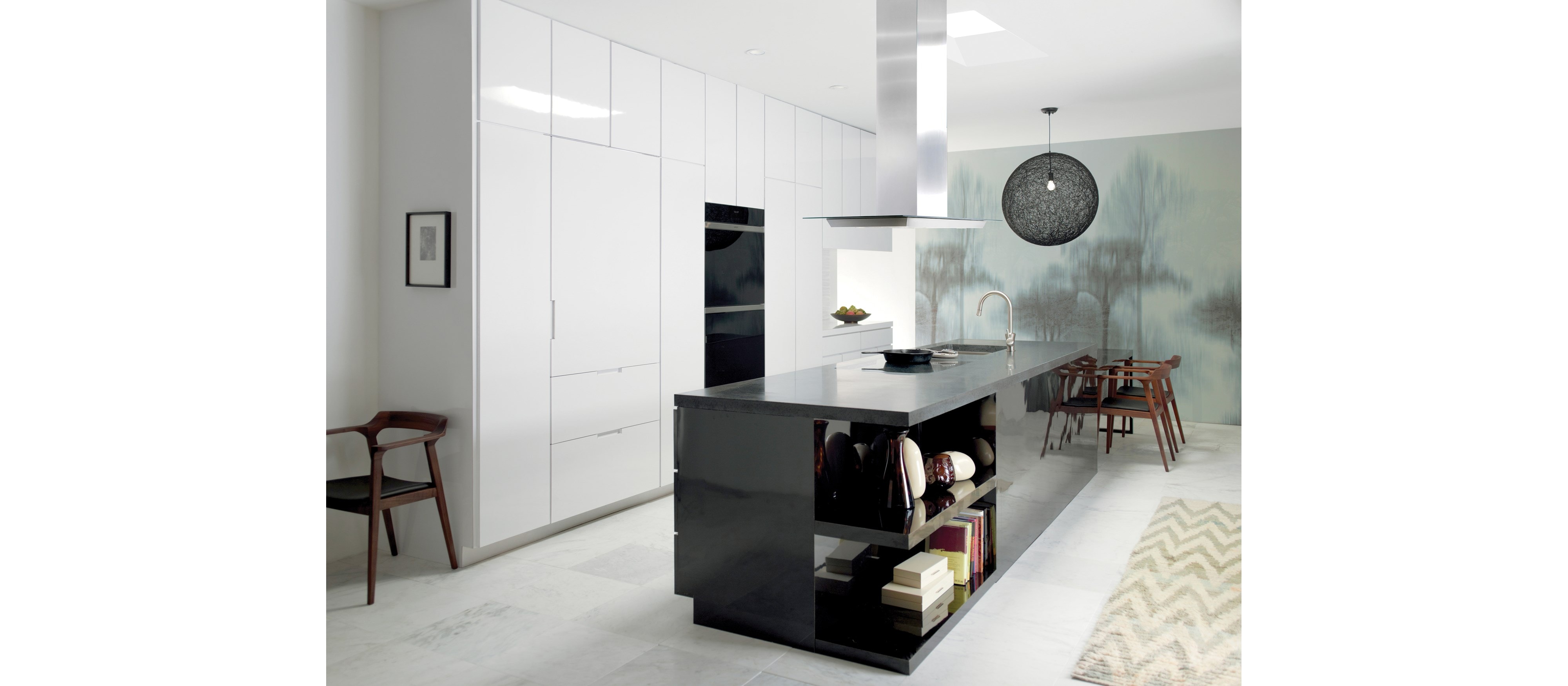 Sub-Zero 36" Designer Over Under Refrigerator Freezer Internal Dispenser Ice Maker Panel Ready (IT-36CIID) and Wolf 30" Contemporary Induction Cooktop (CI304C/B)