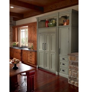 Sub-Zero 48" Classic overlay refrigerator freezer (BI-48S/O) shown in flush inset application