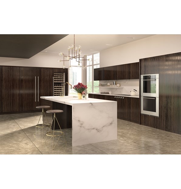 Sub-Zero 30" Designer Column All Freezer (IC-30FI) displayed with Sub-Zero 30" Wine Storage (IW-30)