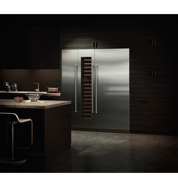 Sub-Zero 18" Designer Column All Freezer (IC-18FI) with 36" Designer Column Refrigerator with Internal Dispenser - Panel Ready (IC-36RID)