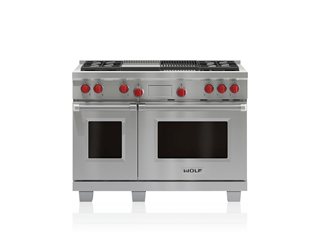 Wolf Legacy Model - 122 cm Dual Fuel Range - 4 Burners, Infrared Chargrill and Infrared Teppanyaki ICBDF484CG