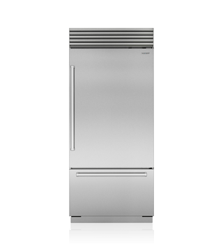 Sub-Zero 91 cm Classic Over-and-Under Refrigerator/Freezer with Internal Dispenser ICBCL3650UID/S