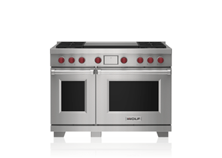 Wolf 122 cm Dual Fuel Range - 4 Burners, Infrared Dual Teppanyaki ICBDF48450DG/S/P