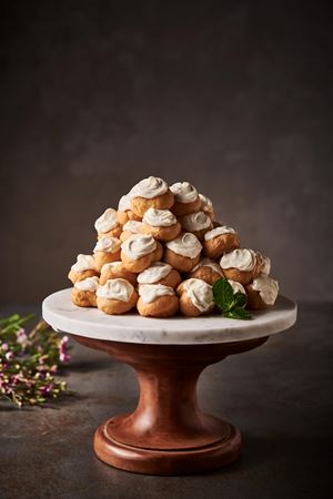 Profiteroles with White Chocolate Ganache