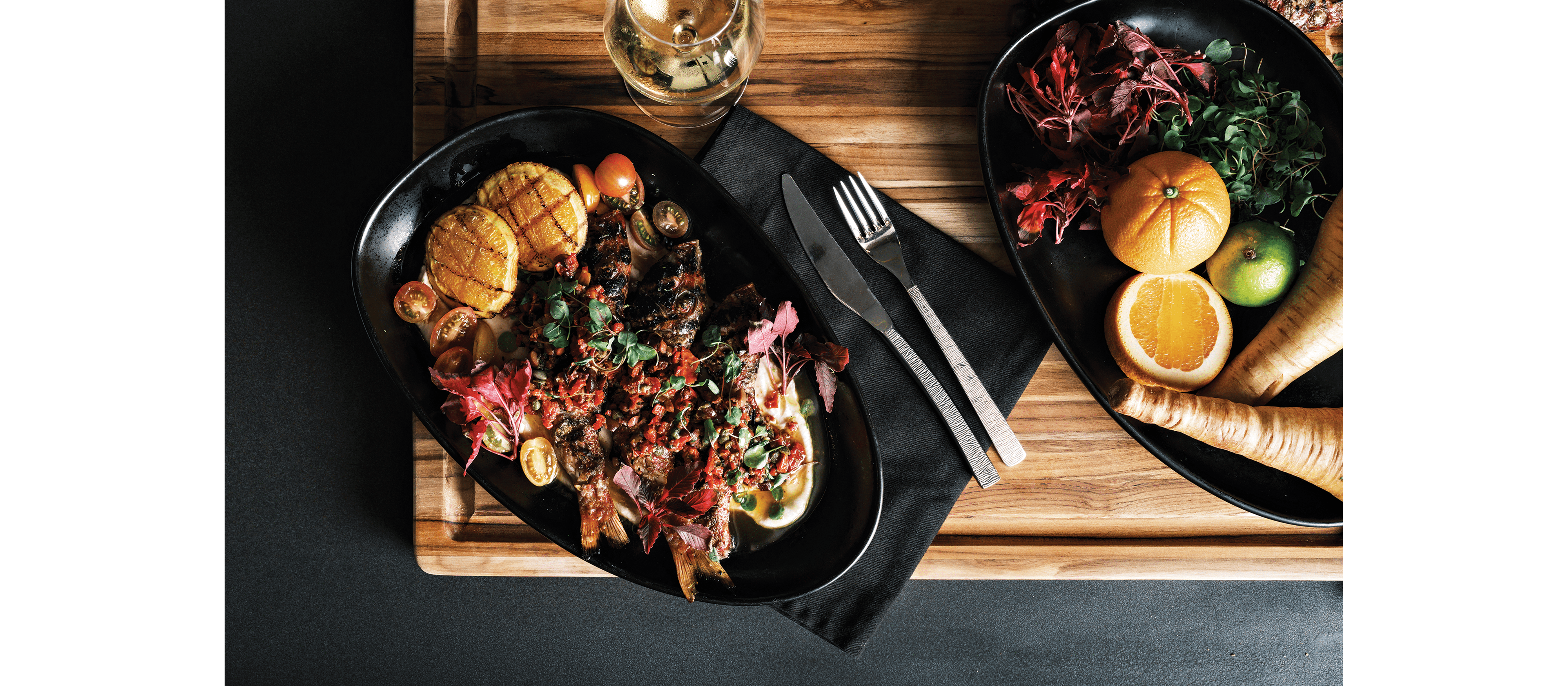 Grilled Red Mullet with Parsnip Puree