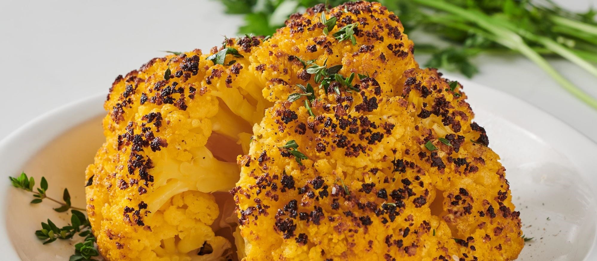 Easy and delicious Whole Roasted Cauliflower recipe using the Gourmet Mode setting of your Wolf Oven