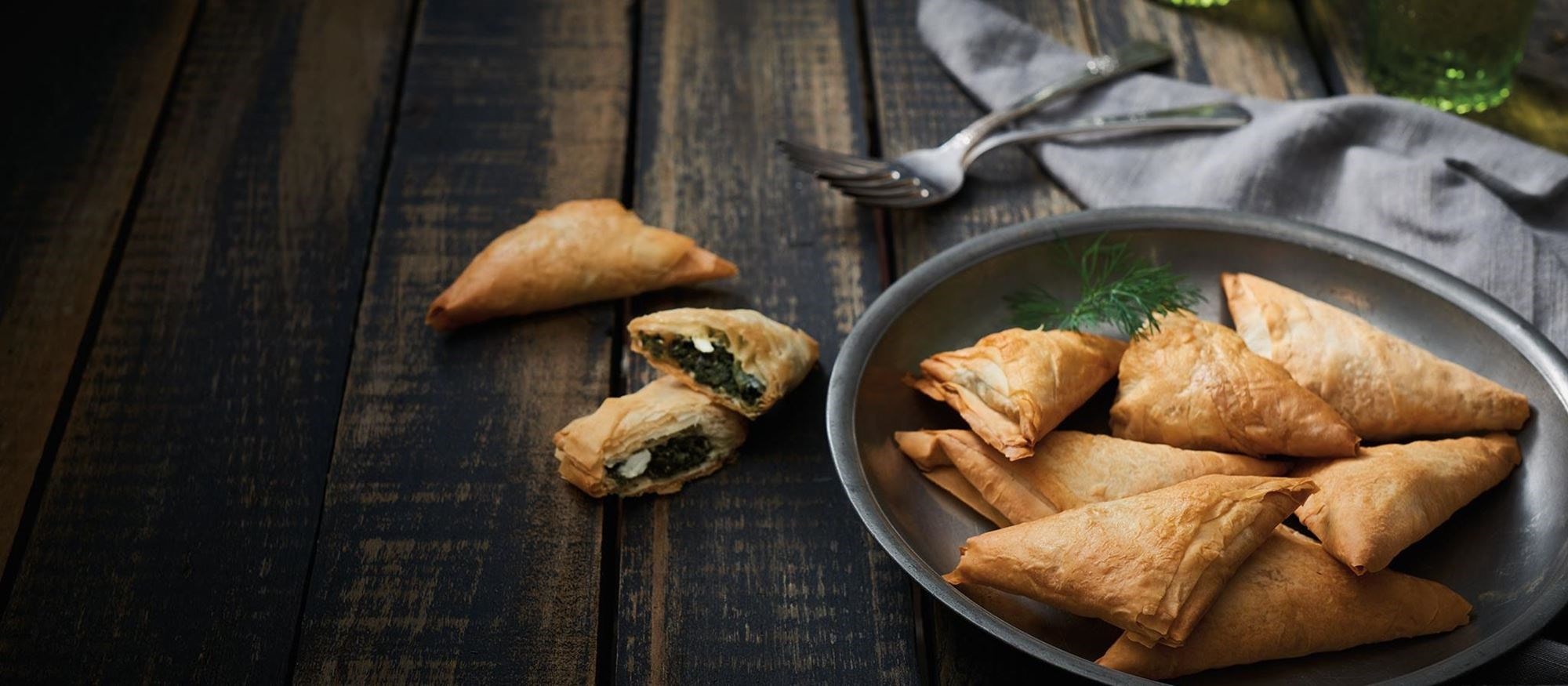 Easy and delicious spanakopita puffs recipe using the Steam Mode setting of your Wolf Convection Steam Oven