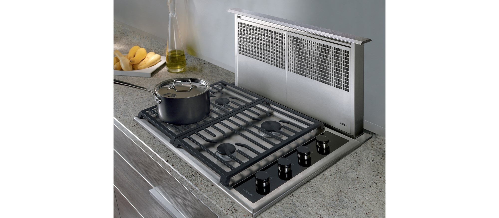 Wolf 76 cm Transitional Gas Cooktop 4 Burners (ICBCG304T/S)