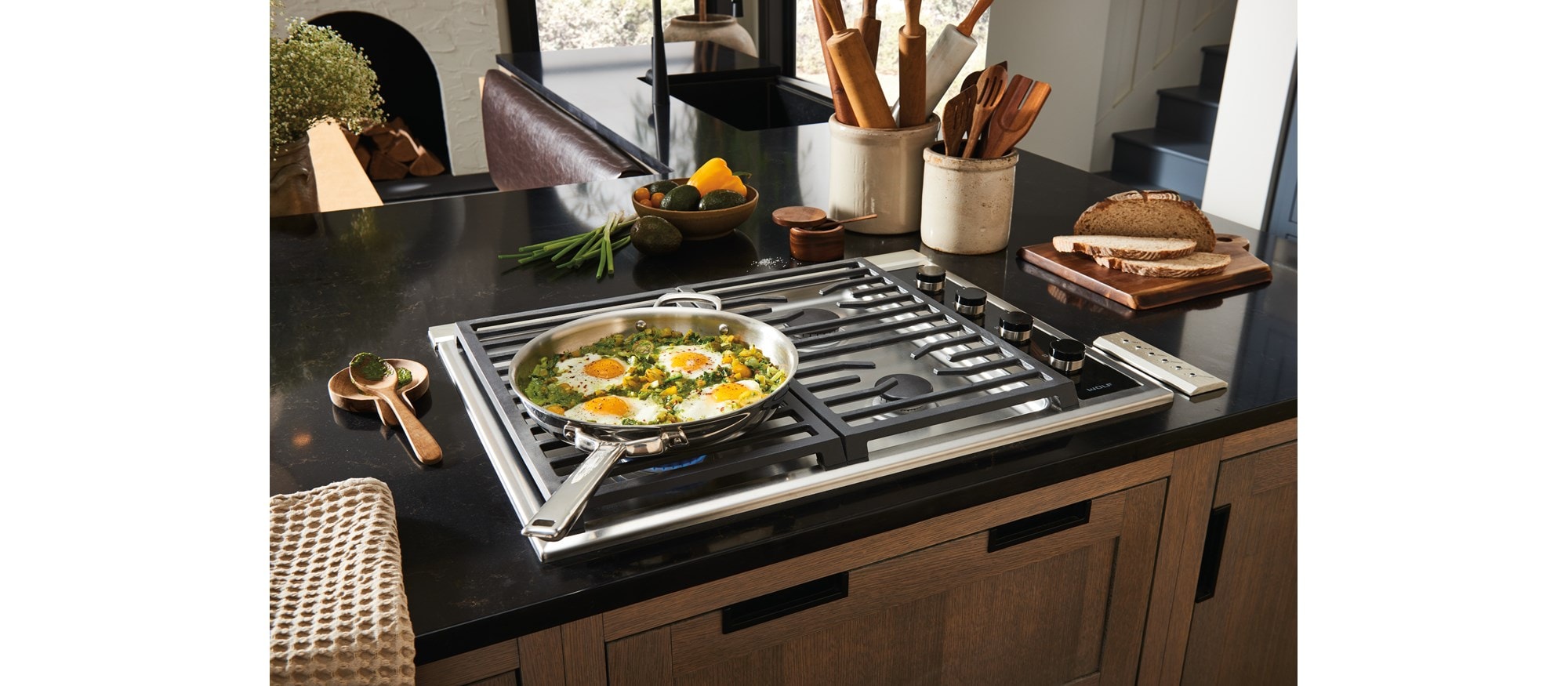 30-inch Gas Cooktop in use