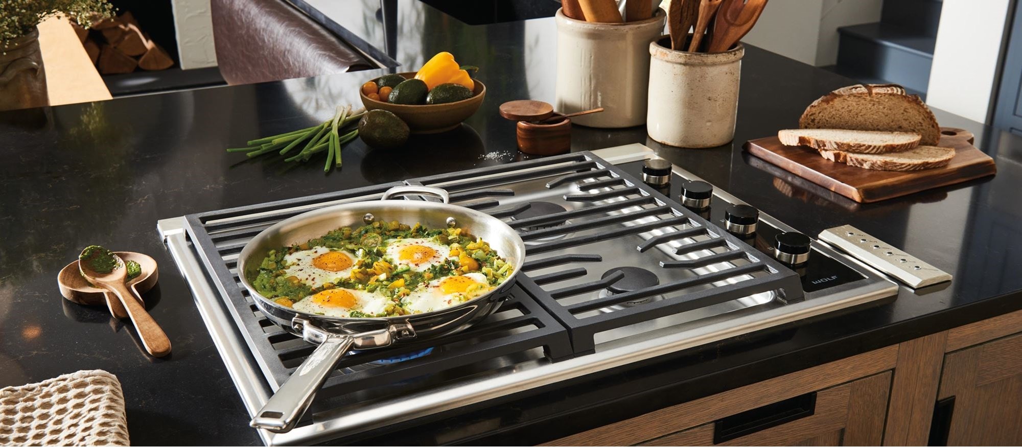 30-inch Gas Cooktop in use