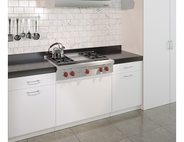 Wolf 36" Sealed Burner Rangetop - 4 Burners and Infrared Griddle (SRT364G)