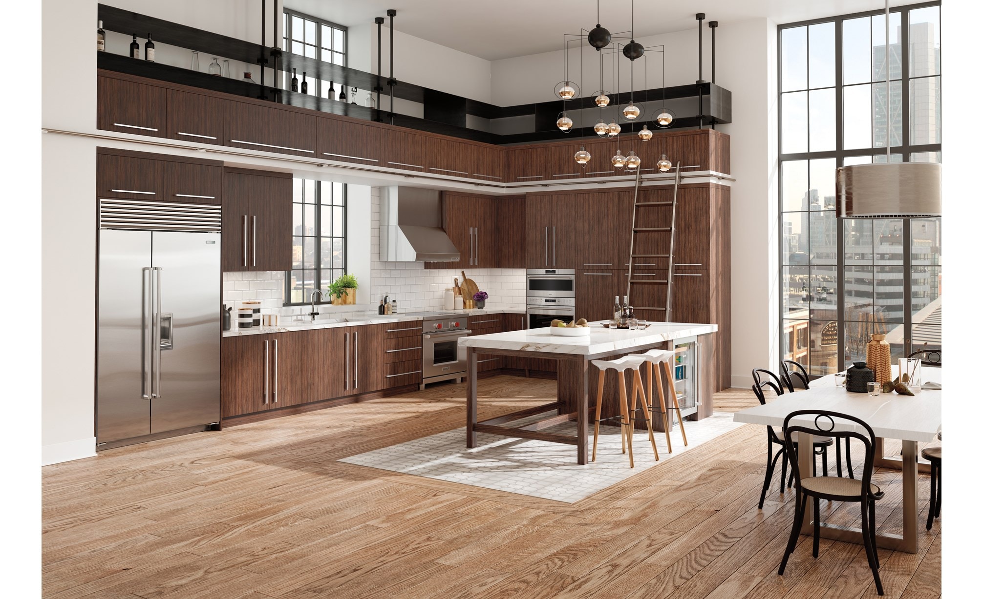 Wolf 30" E Series Professional Convection Steam Oven (CSO30PE/S/PH) with Sub-Zero 48" Classic Side by Side Refrigerator (BI-48SD/S)