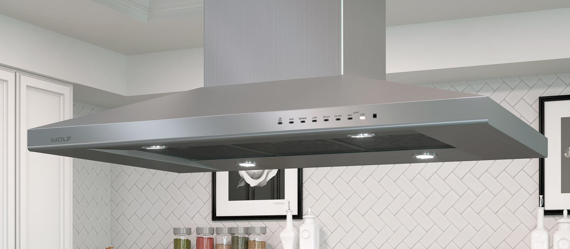 Wolf 42" Cooktop Island Hood - Stainless (VI42S)