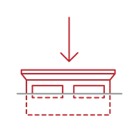 Lowers when the job's done