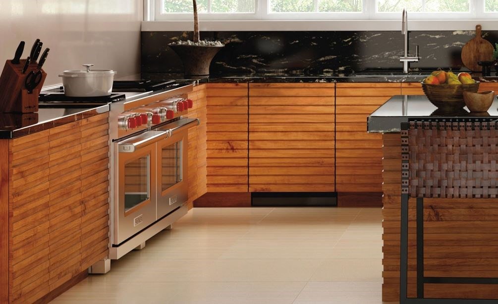 Wolf 48" Dual Fuel Range 4 Burner Infrared Charbroiler Griddle (DF484CG) with 24" E Series Transitional Convection Steam Oven (CSO24TE/S/TH)