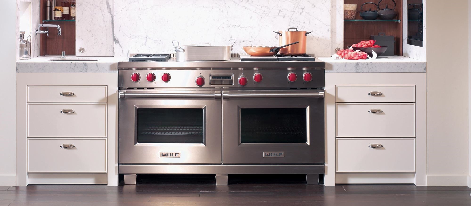 Wolf 60" Dual Fuel Range 4 Burner Infrared Charbroiler French Top (DF604CF)