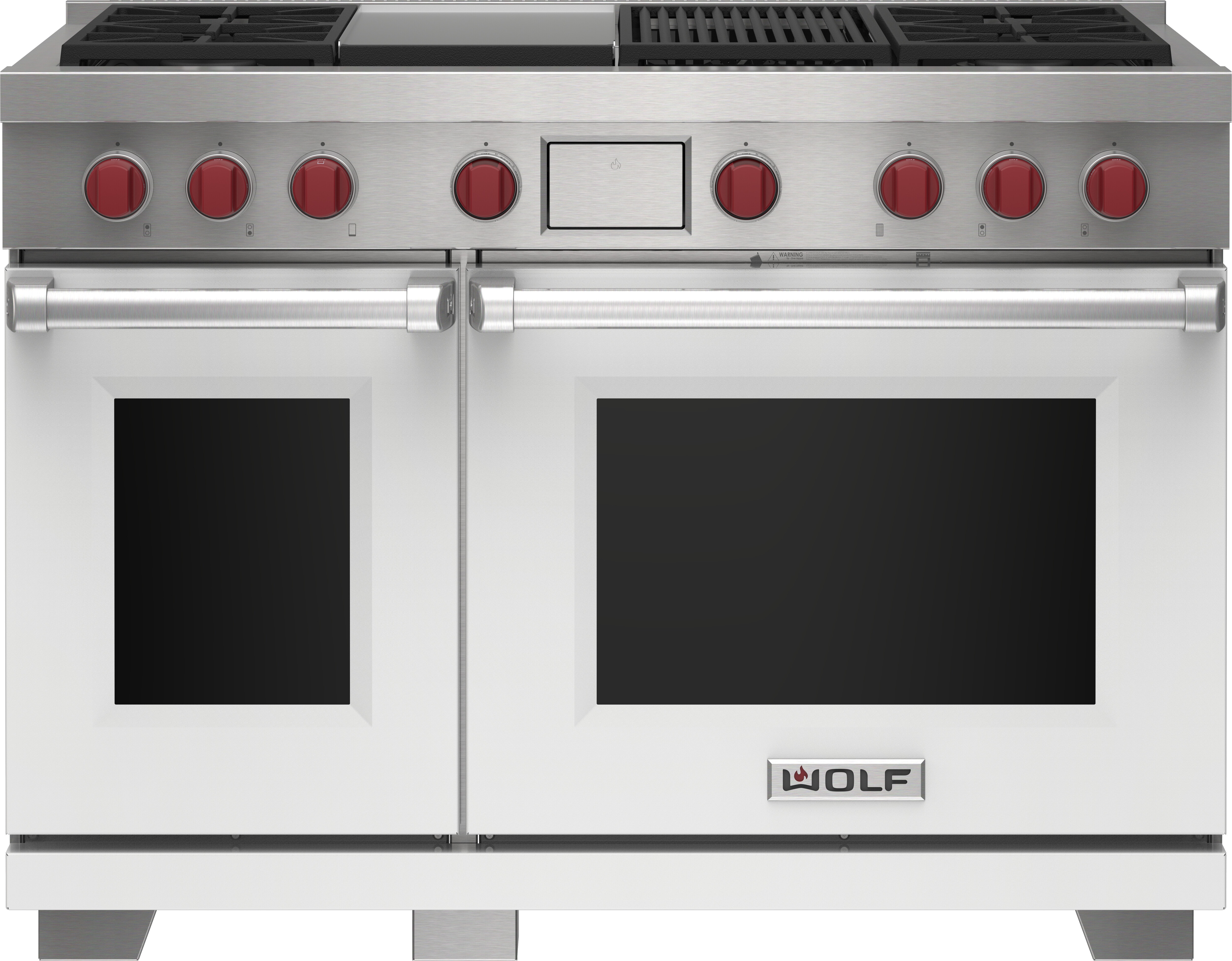 Wolf 122 cm Dual Fuel Range 4 Burner Infrared Chargrill and