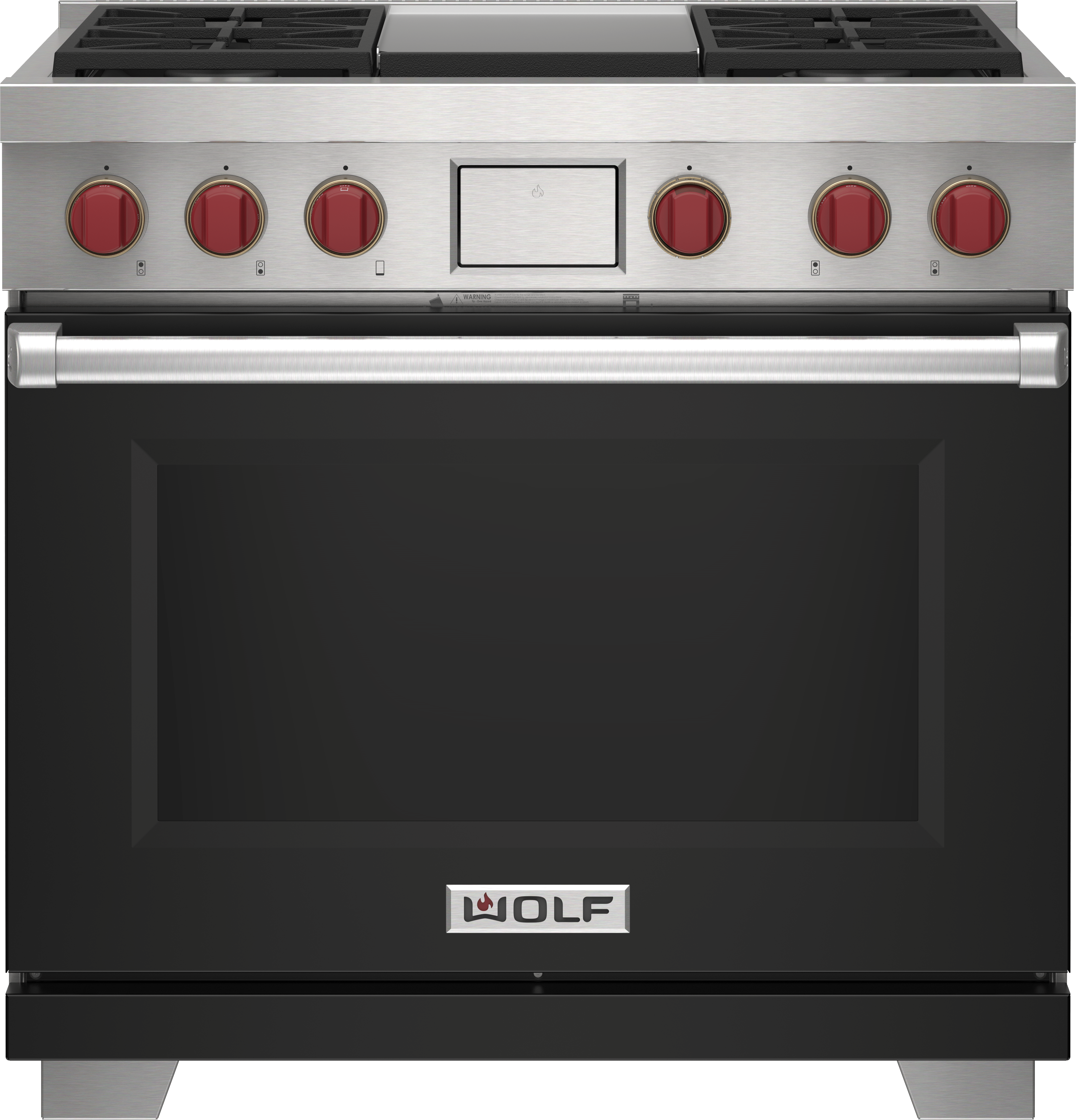 Wolf 91 cm Dual Fuel Range 4 Burner Infrared Teppanyaki