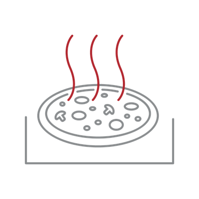 Temperature range of 80 F to 200 F