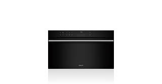 Wolf 76 cm M Series Contemporary Black Glass Convection Steam Oven with Retractable Handle ICBCSO30CM/B